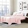Cathay Home Essentials Ultra Soft Hypoallergenic Wrinkle Resistant Double Brushed Microfiber Bedding Sheet Set Blush Twin XL