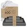 Threadmill Hotel Quality Luxury 600 Thread Count 100 Cotton Twin Size Sheets 3 Pc Sateen Weave Dark Grey Sheet Set Premium Soft Sheets with Elasticized Deep Pocket by
