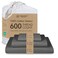 Threadmill Hotel Quality Luxury 600 Thread Count 100 Cotton Twin Size Sheets 3 Pc Sateen Weave Dark Grey Sheet Set Premium Soft Sheets with Elasticized Deep Pocket by
