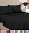 Utopia Bedding Full Sheet Set Soft Microfiber 4 Piece Bed Sheets with 15 Deep Pocket Easy Care Brushed Microfiber Full Black