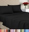 Utopia Bedding Full Sheet Set Soft Microfiber 4 Piece Bed Sheets with 15 Deep Pocket Easy Care Brushed Microfiber Full Black