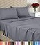 Utopia Bedding King Sheet Set Soft Microfiber 4 Piece Bed Sheets with 15 Deep Pocket Easy Care Brushed Microfiber King Grey