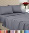Utopia Bedding King Sheet Set Soft Microfiber 4 Piece Bed Sheets with 15 Deep Pocket Easy Care Brushed Microfiber King Grey