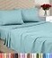 Utopia Bedding Queen Sheet Set Soft Microfiber 4 Piece Bed Sheets with 15 Deep Pocket Easy Care Brushed Microfiber Queen Spa Blue