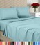 Utopia Bedding Queen Sheet Set Soft Microfiber 4 Piece Bed Sheets with 15 Deep Pocket Easy Care Brushed Microfiber Queen Spa Blue