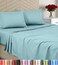 Utopia Bedding Queen Sheet Set Soft Microfiber 4 Piece Bed Sheets with 15 Deep Pocket Easy Care Brushed Microfiber Queen Spa Blue