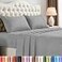 Utopia Bedding Queen Size Sheet Set 4 Piece Bed Sheets Soft and Breathable Microfiber Includes 1 Fitted Sheet 1 Flat Sheet and 2 Pillowcases Oeko Tex Heather Grey