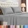 Utopia Bedding Queen Size Sheet Set 4 Piece Bed Sheets Soft and Breathable Microfiber Includes 1 Fitted Sheet 1 Flat Sheet and 2 Pillowcases Oeko Tex Heather Grey
