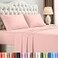 Utopia Bedding Queen Size Sheet Set 4 Piece Bed Sheets Soft and Breathable Microfiber Includes 1 Fitted Sheet 1 Flat Sheet and 2 Pillowcases Oeko Tex Tea Pink