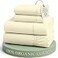 LANE LINEN Queen Bed Sheets 100 Organic Cotton 4pc Percale Soft Vanilla