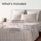 Bambaw California King Cooling Sheets Set 4pcs 100 Viscose Derived from Bamboo Sheets Extra Deep Pockets Soft Breathable Bedding Set Fits Up to 16 with Elastic Corner Straps Sand
