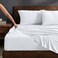 Bare Home Cooling Performance Jersey Knit Stretch Sheet Set MoistureWicking Breathable 4Way Stretch Bed Sheets Envelope Pillowcases Queen White