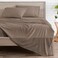 Bare Home Split King Sheet Set 1800 UltraSoft Microfiber Bed Sheets Double Brushed Deep Pockets Easy Fit 5 Piece Set Bedding Sheets Pillowcases Split King Taupe