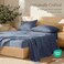 Bare Home Split King Sheet Set Luxury 100 Linen Bed Sheets Deep Pockets Easy Fit 5 Piece Set Bedding Sheets Pillowcases Split King Indigo