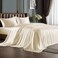 BEDELITE California King Sheets Set Luxury Soft Beige Satin Sheets for Hair and Skin Similar to Silk Bed Sheets Set 4 Pieces with 1 Deep Pocket Fitted Sheet 1 Flat Sheet and 2 Pillowcases