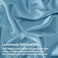 BEDELITE Satin Sheets Full Size Bed Set Luxury Soft Airy Blue Silky Sheets for Hair and Skin Similar to Silk Bed Sheets Set 4 Pieces with 1 Deep Pocket Fitted Sheet 1 Flat Sheet and 2 Pillowcases