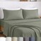 California Design Den Deep Pocket Queen Sheet Set Certified 100 Egyptian Cotton Lightweight Crisp Percale Bed Sheets Queen Size Egyptian Cotton Set Durable Luxury Bedding Sage Leaf