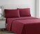 Clara Clark Bed Sheets Premier 1800 Series 4 Piece Bed Sheet Set Deep Pocket Wrinkle Fade Stain Resistant Luxury Soft Bedding Sheets Pillowcases California King Burgundy Red