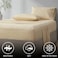 Comfort Spaces 100 Cotton Sheet Set Breathable Lightweight Soft with 14 Elastic Pocket Fits up to 16 Mattress All Season Cozy Bedding Matching Pillow Case King Diamond Tan 4 Piece