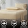 Comfort Spaces 100 Cotton Sheet Set Breathable Lightweight Soft with 14 Elastic Pocket Fits up to 16 Mattress All Season Cozy Bedding Matching Pillow Case King Diamond Tan 4 Piece