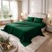 DAN RIVER Full Jersey Sheet Set 100 Cotton TShirt Soft Bed Sheets Deep Pocket Breathable AllSeason Bedding 4Piece Set Hunter Green