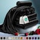 DECOLURE Satin Bed Sheets 6 Piece Luxury Silky King Size Bedding Set Softer Than Silk WrinkleFree with 15 Deep Pocket Fitted Sheet Perfect for Hair Skin Gifts for Women Black