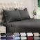 DREAMCARE Twin XL Sheet Sets 4 pcs Breathable Cooling Sheets up to 21 Deep Pocket Twin XL Sheets Set with Side Pockets Extra Soft 100 Brushed Hypoallergenic Hotel Luxury Bedding Gray