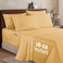 Elegant Comfort 1500 Premium Quality 6Piece Bed Sheet Set 1824 Inch Extra Deep Pocket Smart Storage Pockets Wrinkle Free Ultra Soft 6PC Extra Deep Pocket Sheets California King Gold