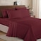Elegant Comfort Luxurious Soft 1500 Thread Count Egyptian 6Piece Premium Hotel Quality Wrinkle Resistant Coziest Bedding Set Easy All Around Elastic Fitted Sheet Deep Pocket King Burgundy