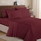 Elegant Comfort Luxurious Soft 1500 Thread Count Egyptian 6Piece Premium Hotel Quality Wrinkle Resistant Coziest Bedding Set Easy All Around Elastic Fitted Sheet Deep Pocket King Burgundy