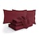 Elegant Comfort Luxurious Soft 1500 Thread Count Egyptian 6Piece Premium Hotel Quality Wrinkle Resistant Coziest Bedding Set Easy All Around Elastic Fitted Sheet Deep Pocket King Burgundy