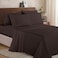 Elegant Comfort Wrinkle and Fade Resistant Coziest Bedding Set Easy All around Elastic Fitted Sheet Deep Pocket Microfiber Chocolate Brown Full