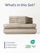 CGK Unlimited Extra Deep Cal King Sheet Set 6 Piece Breathable and Cooling Sheets Hotel Luxury Bedding for Women Men Kids Teens Easy Secure Fit Soft Wrinkle Free Extra Deep Pockets Heathered Beige