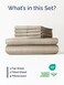 CGK Unlimited Extra Deep Cal King Sheet Set 6 Piece Breathable and Cooling Sheets Hotel Luxury Bedding for Women Men Kids Teens Easy Secure Fit Soft Wrinkle Free Extra Deep Pockets Heathered Beige