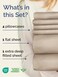 CGK Unlimited Extra Deep Cal King Sheet Set 6 Piece Breathable and Cooling Sheets Hotel Luxury Bedding for Women Men Kids Teens Easy Secure Fit Soft Wrinkle Free and Comfy Extra Deep Pockets Wheat