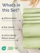 CGK Unlimited Extra Deep King Sheet Set 6 Piece Breathable and Cooling Sheets Hotel Luxury Bedding for Women Men Kids Teens Easy Secure Fit Soft Wrinkle Free Comfy Extra Deep Pockets Light Sage