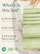 CGK Unlimited Extra Deep King Sheet Set 6 Piece Breathable and Cooling Sheets Hotel Luxury Bedding for Women Men Kids Teens Easy Secure Fit Soft Wrinkle Free Comfy Extra Deep Pockets Light Sage