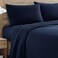 Sweet Home Flannel Sheets Warm and Cozy Deep Pocket Breathable All Season Bedding Set with Fitted Flat and Pillowcases Full Navy