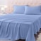 Homilay Twin Size Bed Sheet Set 3 Piece Soft Microfiber Sheets with Deep Pockets Cooling Technology and WrinkleFree Pillowcase HotelQuality Durable Bedding Chambray Blue