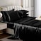Horbaunal 6 Piece Satin Sheet Set King Size Luxury Silky Soft Black Satin King Bed Sheet Set with 16 Deep Pocket 1 Fitted Sheet 1 Flat Sheet 4 Pillowcases