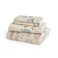 JSD Beige Floral Cotton Queen Sheet Set 300 Thread Count Sateen Sheets Soft Breathable Silky Deep Pocket OekoTex Certified