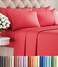 CGK Unlimited King 6 Piece Sheet Set Comfy Breathable Cooling Ultra Soft Hotel Luxury Bedding Set with 816 Inch Deep Pockets 1 Flat 1 Fitted Sheet 4 Pillowcases Cozy Wrinkle Free Easy Care Red