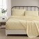 Laura Ashley Twin XL Sheet Set Crisp Lightweight Cotton Percale Bedding with Fitted Sheet and Pillowcase Floral Room Decor Deep Pocket College Dorm Room Essentials Heirloom Ditzy Yellow