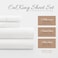 Linen Market Bed Sheets for California King Size Bed White Sleep Better Than Ever with These Soft and Cooling California King Sheets Deep Pocket Fits 16 Thick Beds 4 Piece Cal King Sheet Set