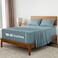 Mellanni Extra Deep Queen Sheets 4 PC Iconic Collection Bedding Hotel Luxury Ultra Soft Cooling Bed Sheets Wrinkle Fade Stain Resistant Queen Spa Blue