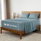 Mellanni Extra Deep Queen Sheets 4 PC Iconic Collection Bedding Hotel Luxury Ultra Soft Cooling Bed Sheets Wrinkle Fade Stain Resistant Queen Spa Blue