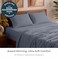 Mellanni Full Sheets Set 4 PC Iconic Collection Bedding Hotel Luxury Extra Soft Cooling Bed Sheets Wrinkle Fade Stain Resistant Full Mineral Gray