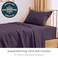 Mellanni Twin Sheets Set 3 PC Iconic Collection Bedding Hotel Luxury Extra Soft Cooling Bed Sheets Wrinkle Fade Stain Resistant Twin Purple