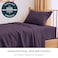 Mellanni Twin Sheets Set 3 PC Iconic Collection Bedding Hotel Luxury Extra Soft Cooling Bed Sheets Wrinkle Fade Stain Resistant Twin Purple