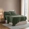 Nestl Queen Bed Sheet Set Olive Green Instantly Soft Microfiber No Breakin Wash 4Piece Deep Pocket Sheets Pillowcases Stays Put All Night